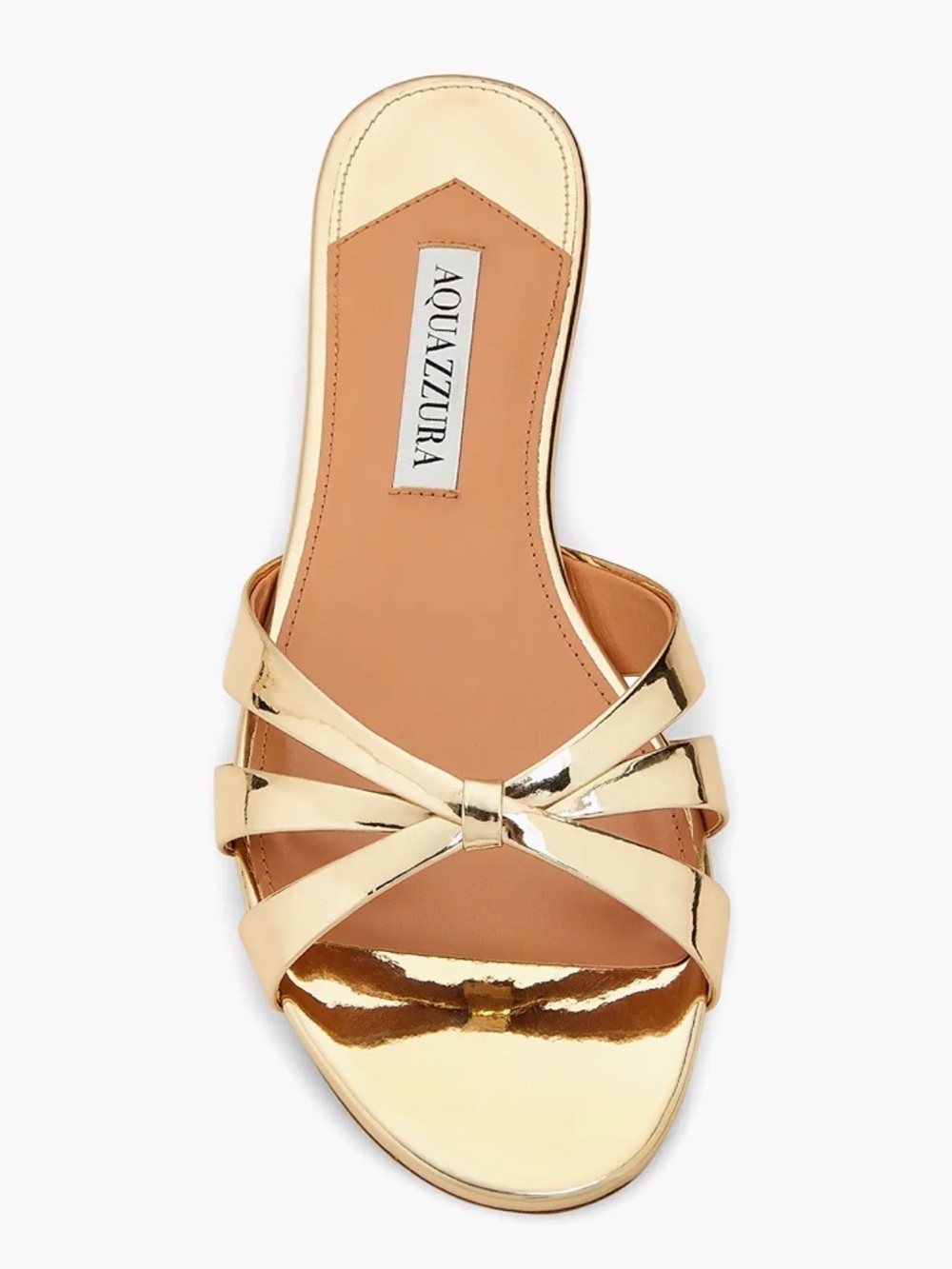 Aquazzura - Tati Leather Slide Sandals - size 37.5 - Picture 5 of 8
